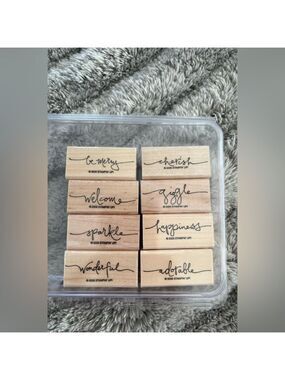 Stampin’ Up! Warm Words 2005 Set of 8 Stamps Retired